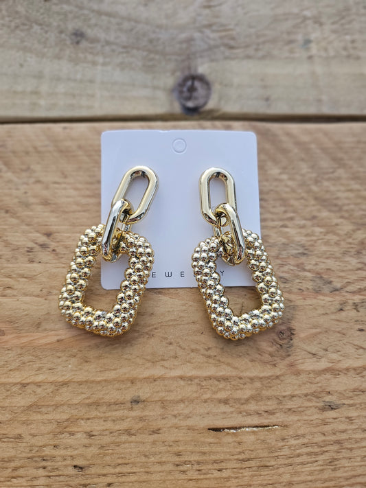 EAR00039 Oversized Triple Link Earrings