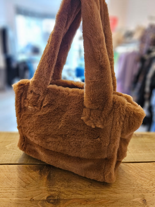 BAG00077 Faux Fur Tote Bag