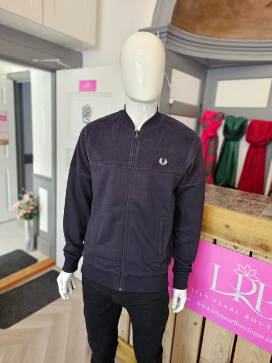 FPJK00001 Fred Perry Towelling Panel Track Jacket