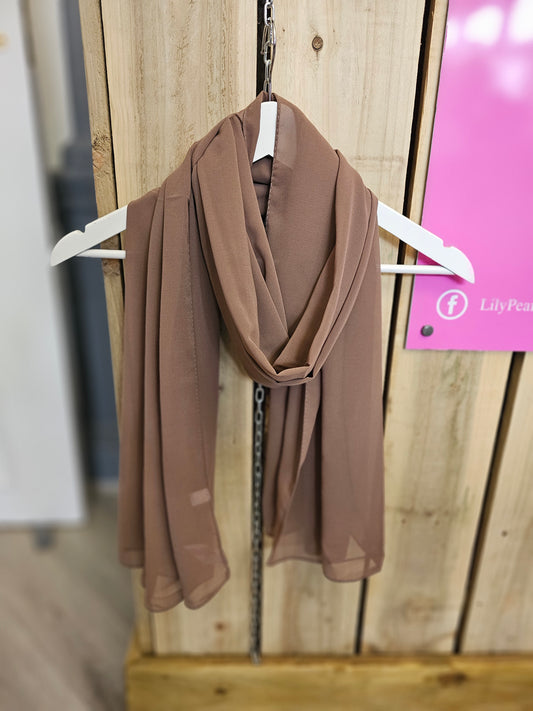 SCF00062 Plain Chiffon Scarf