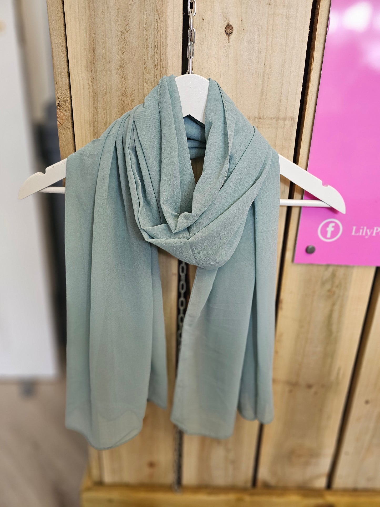 SCF00063 Plain Chiffon Scarf