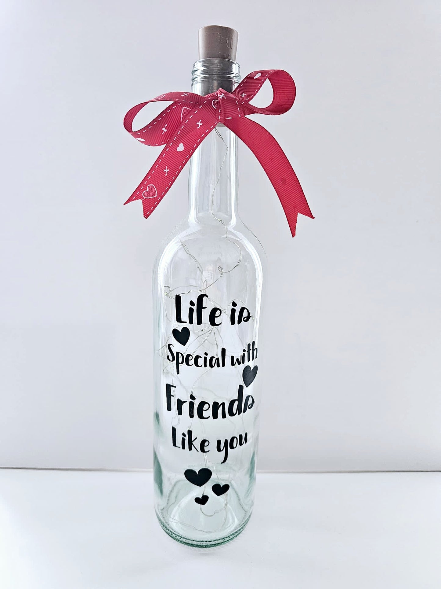 Wine Bottle with Lights - Special with Friends