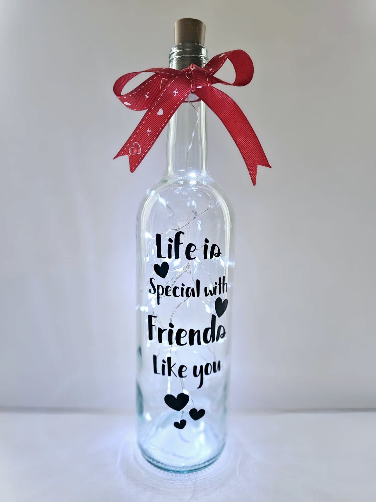 Wine Bottle with Lights - Special with Friends