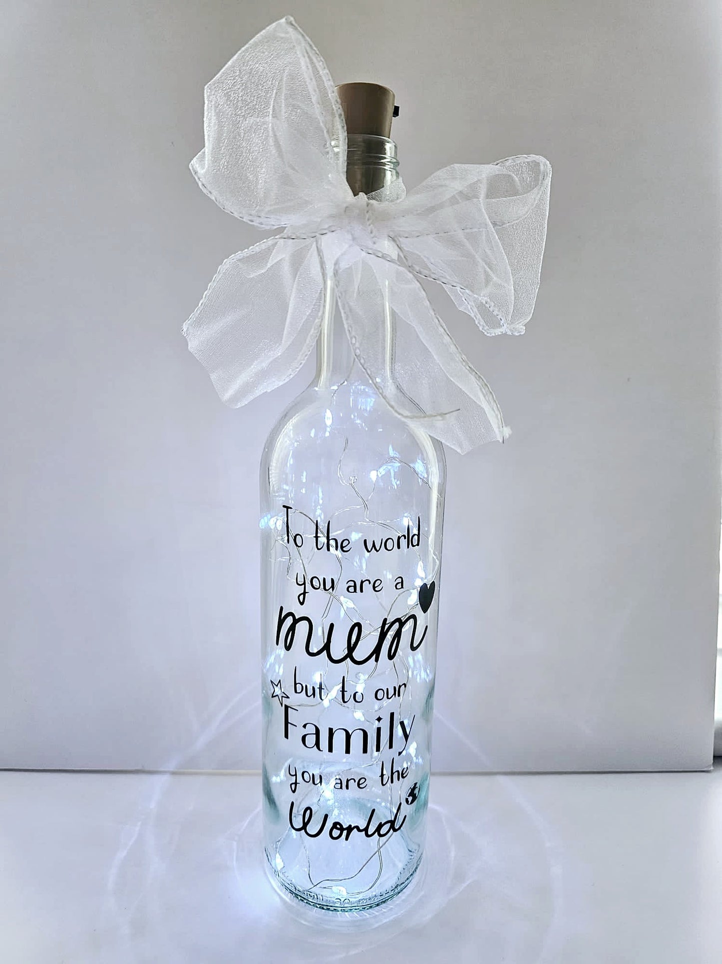 Wine Bottle with Lights - Mum Family World