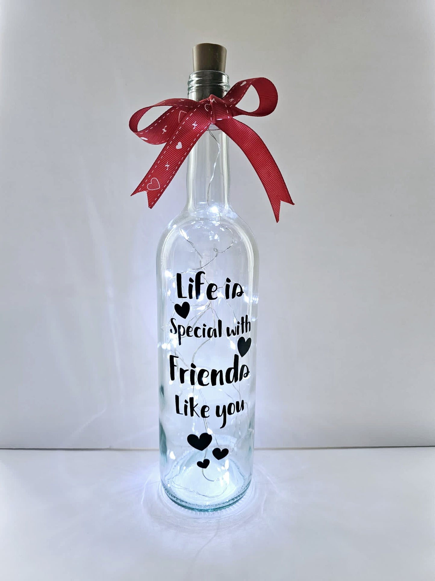 Wine Bottle with Lights - Special with Friends