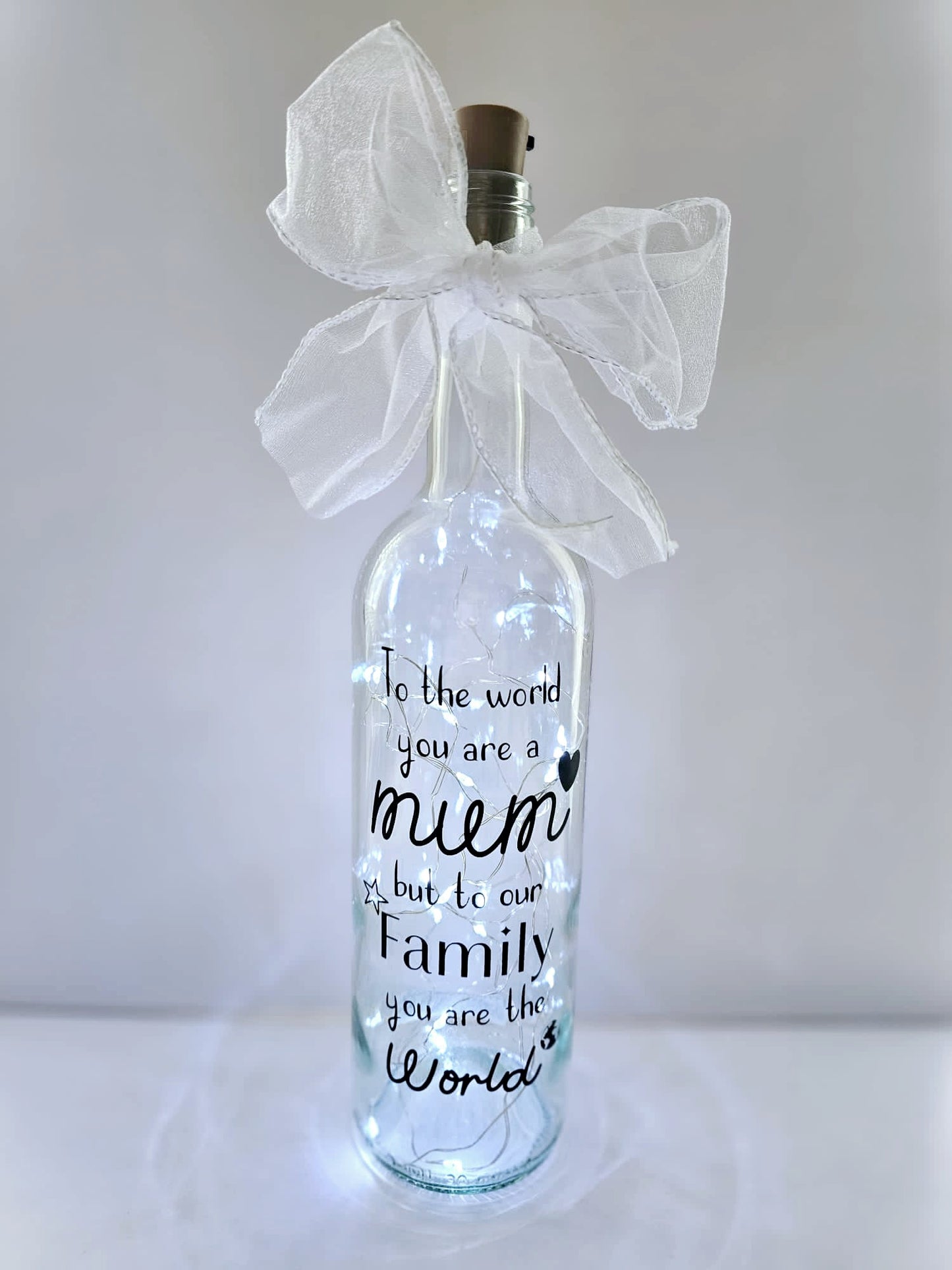 Wine Bottle with Lights - Mum Family World