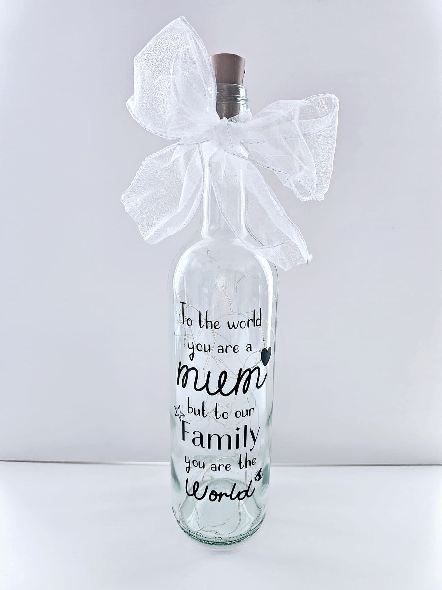 Wine Bottle with Lights - Mum Family World