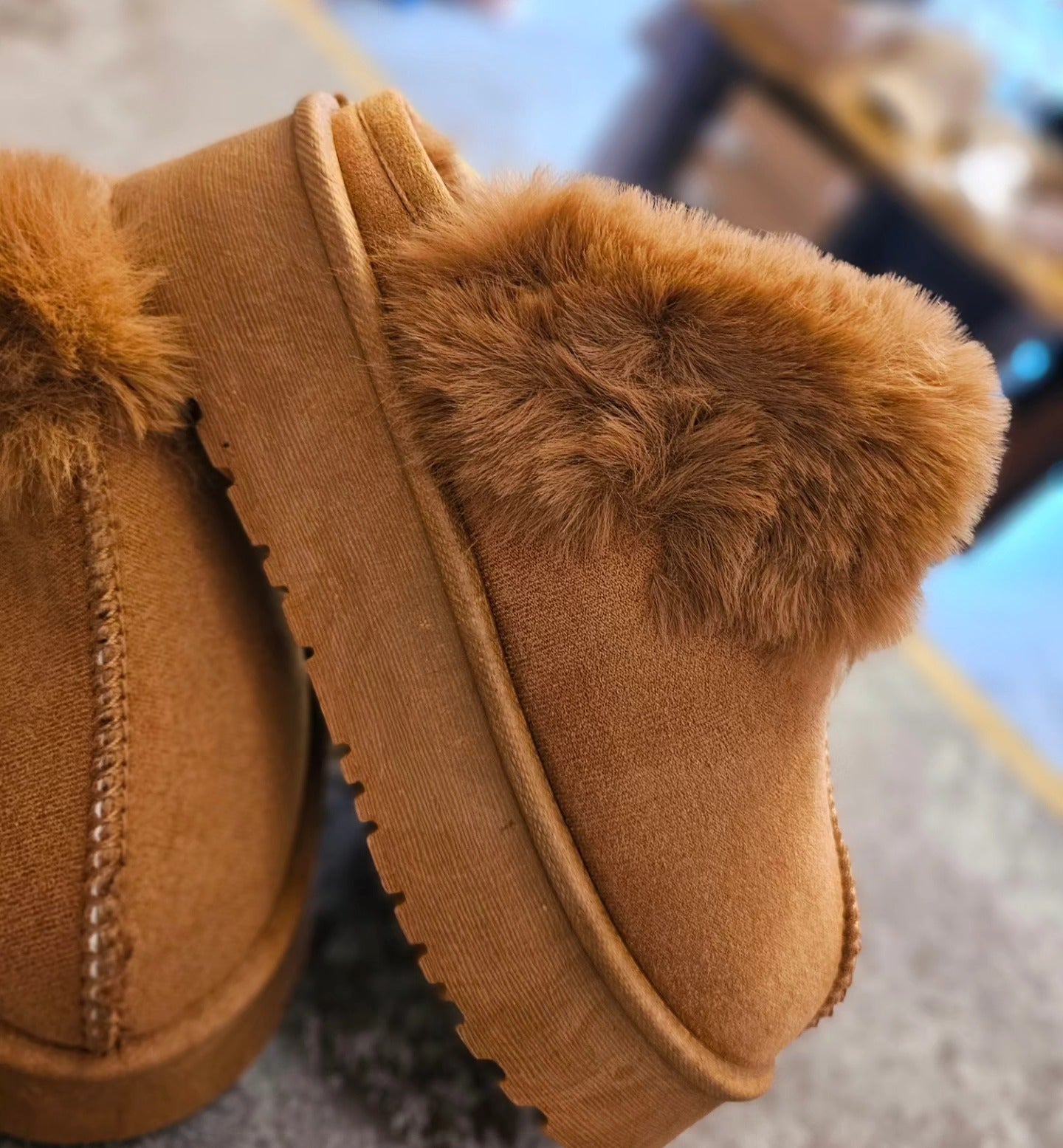 SL00001 Faux Fur Slipper Shoe